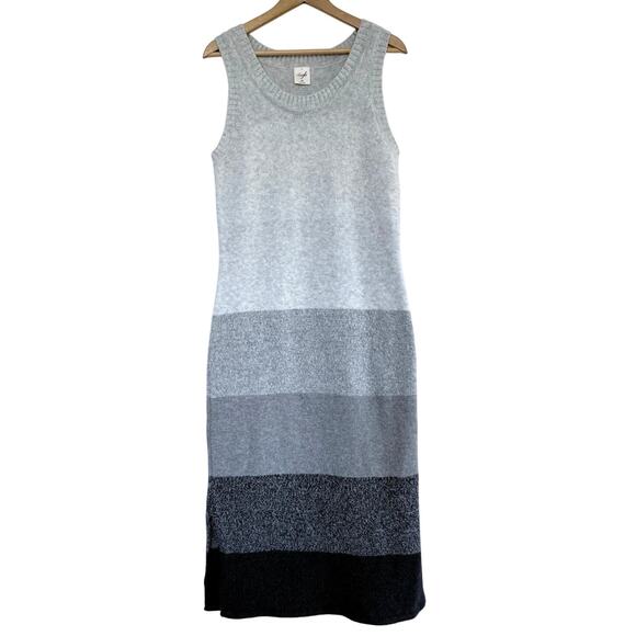 Soma Dresses & Skirts - SOMA intimates cozy sleeveless gray colorblock midi gradient loungewear dress
